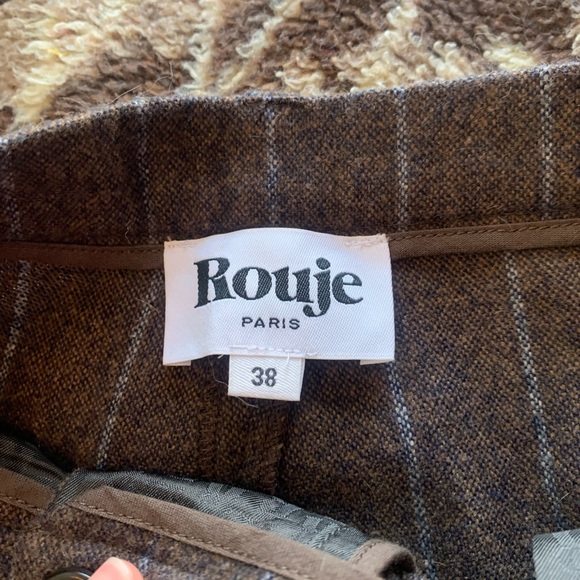 ROUJE JEJE Pants size 38 (size 6) Brown Pinstripe!! - Picture 7 of 10